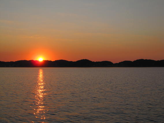 Sunset on Lake Michigan. 